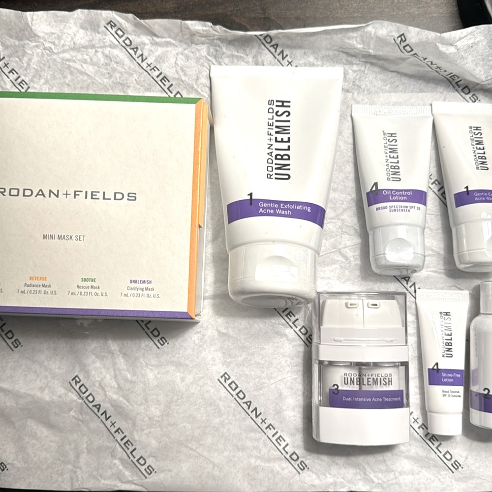 Rodan and Fields Unblemish & Mini Mask Set New, Expired